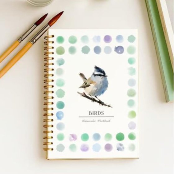 Beginner Watercolor Workbook with Paint Set - Easy Birds, Flowers & Animals Painting Kit for Kids