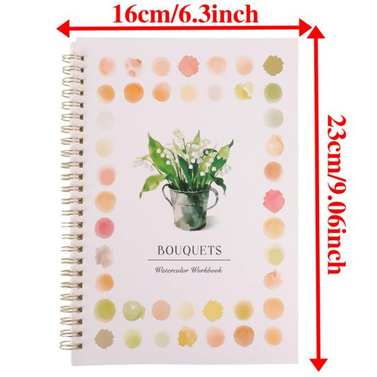 Beginner Watercolor Workbook with Paint Set - Easy Birds, Flowers & Animals Painting Kit for Kids