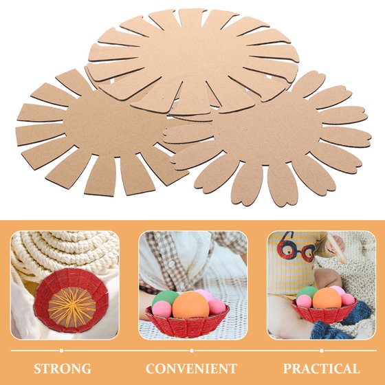 12-Piece DIY Paper Basket Weaving Kit for Women – Arts & Crafts, Small Gifts & Keepsakes, Includes 6 Colorful Raffia Ribbons