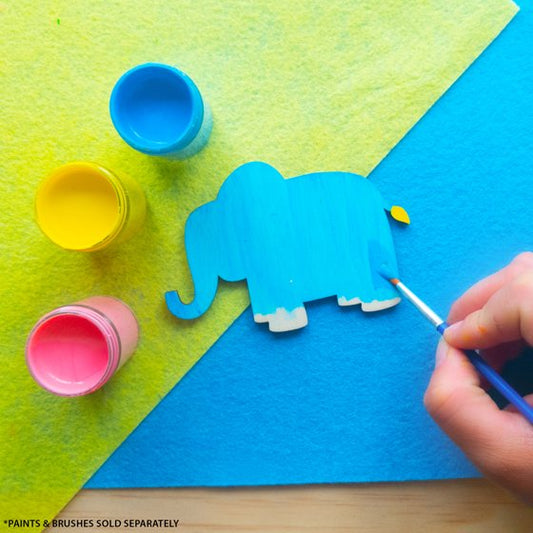 Hello Hobby Wooden Elephant Shape, Ready-to-Decorate Die-Cut Shape Wood, 4" x 0.15" x 2.75